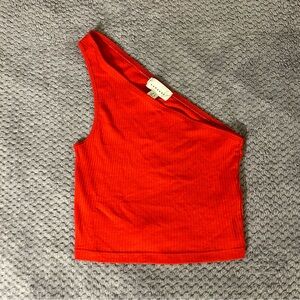 Topshop one shoulder crop tank